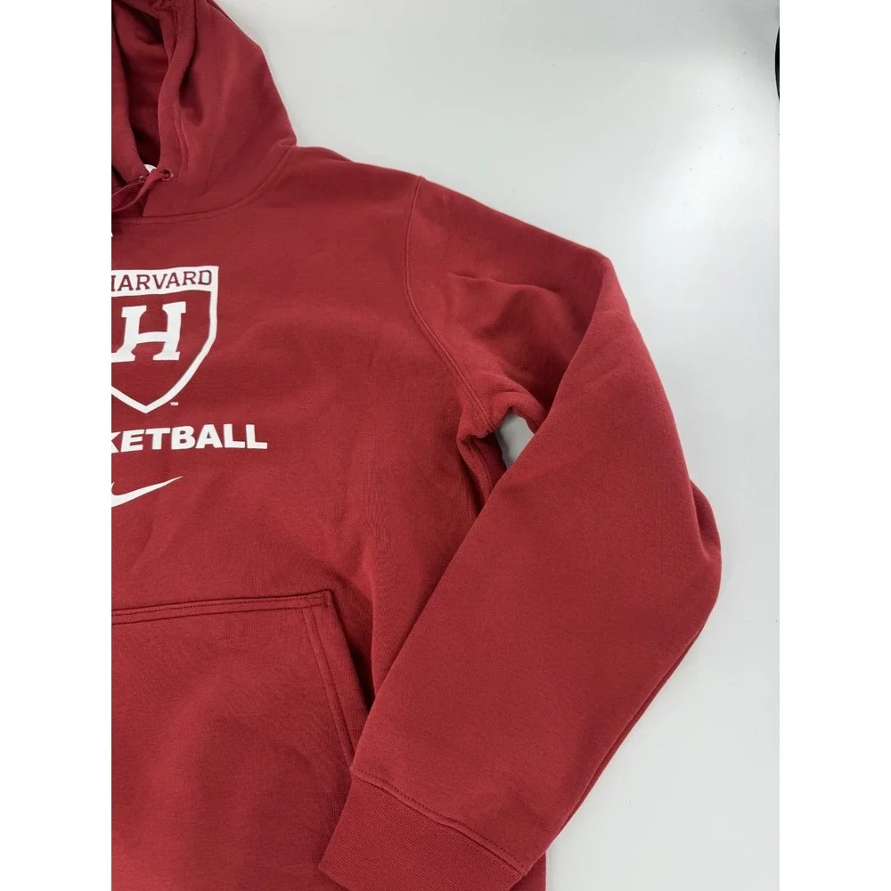 Nike Harvard Basketball‎ Mens Club Fleece Pullover Hoodie Crimson Size M New